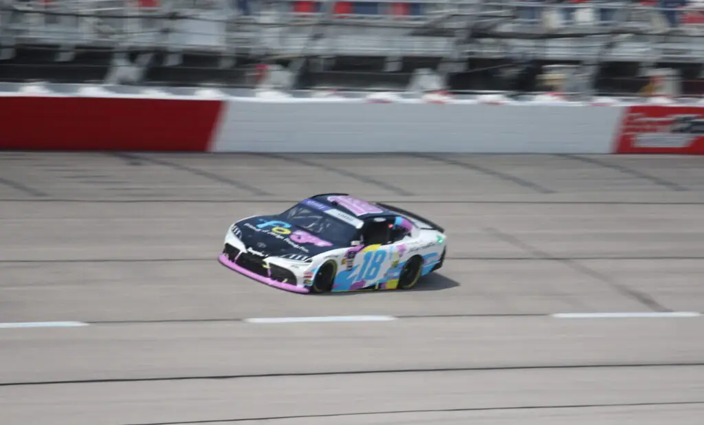 Sheldon Creed's No. 18 Friend's of Jaclyn Toyota making laps around Darlington Raceway.